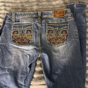 Adiktd Women's Denim Jeans with Embellished Pockets